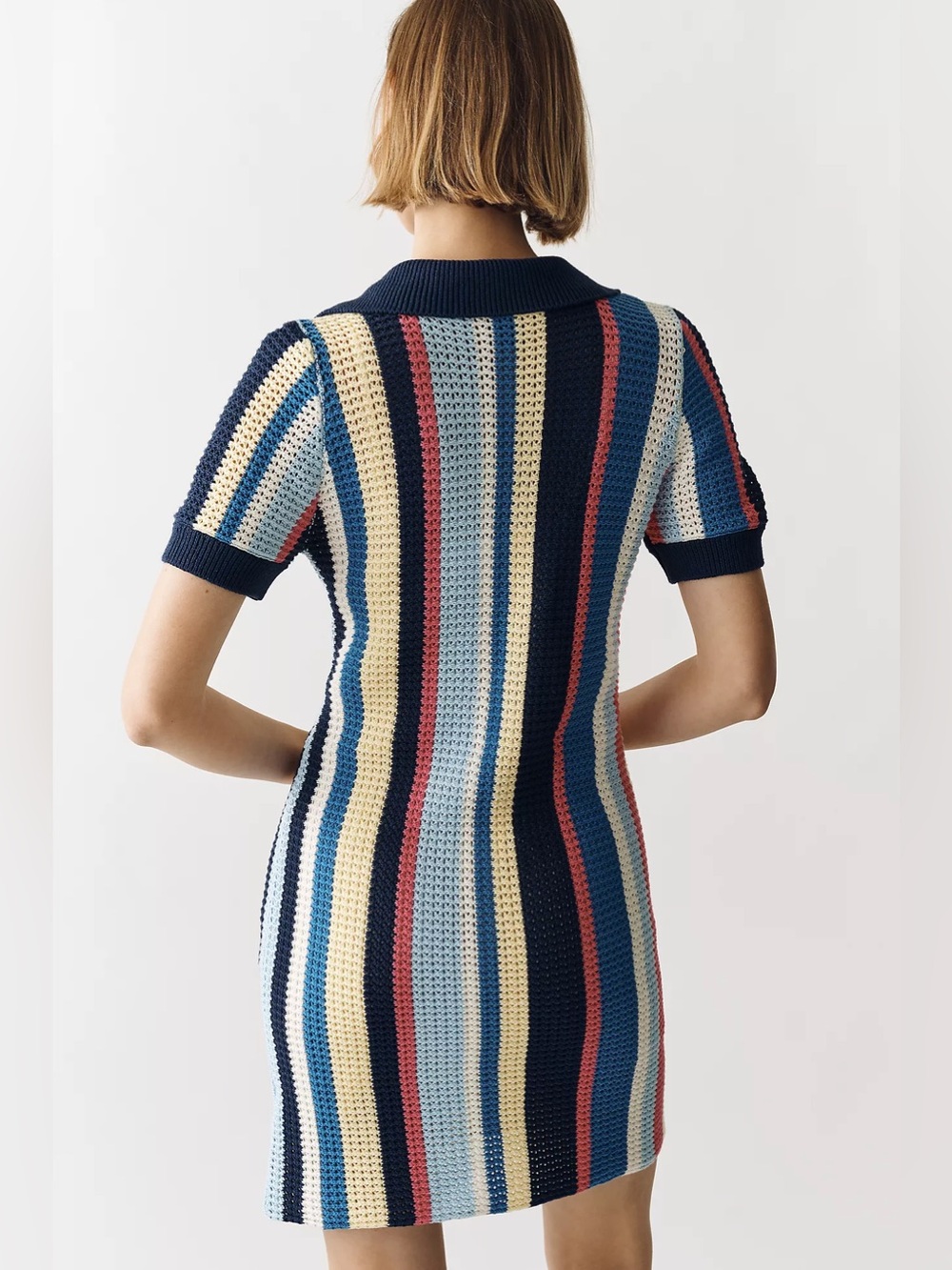 NWT Anthropologie Maeve Collared Knit Mini Dress, Size XS - Picture 3 of 10